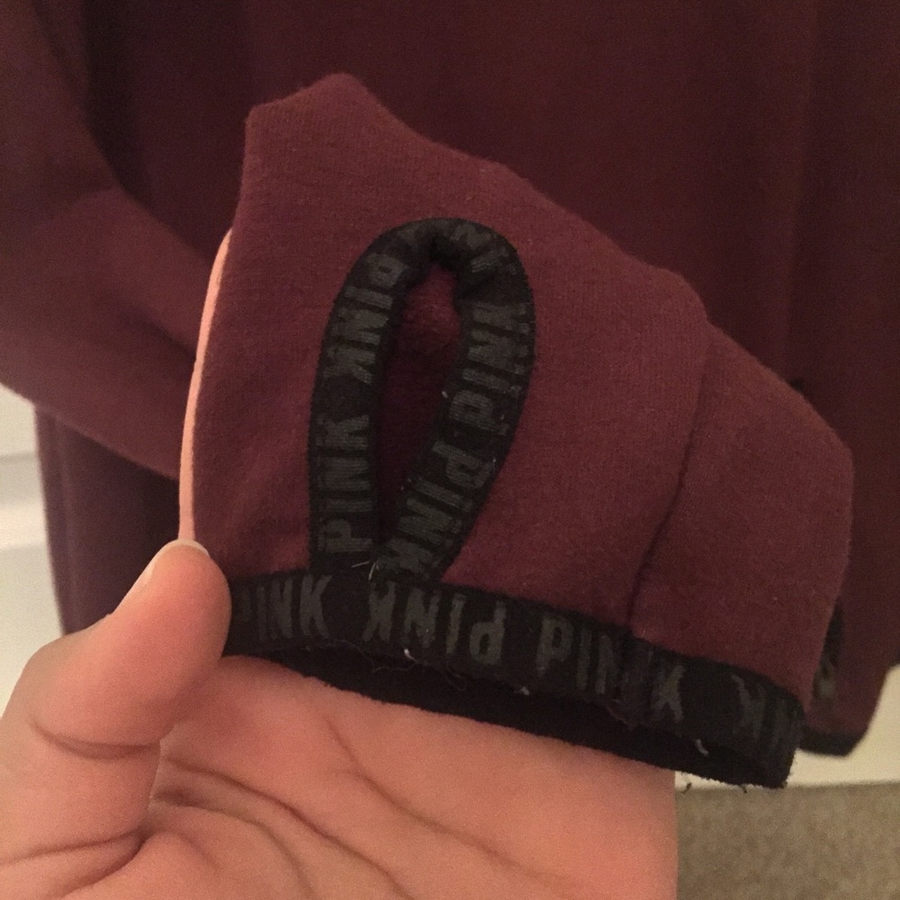 PINK Maroon Quarterzip - Picture 5 of 5